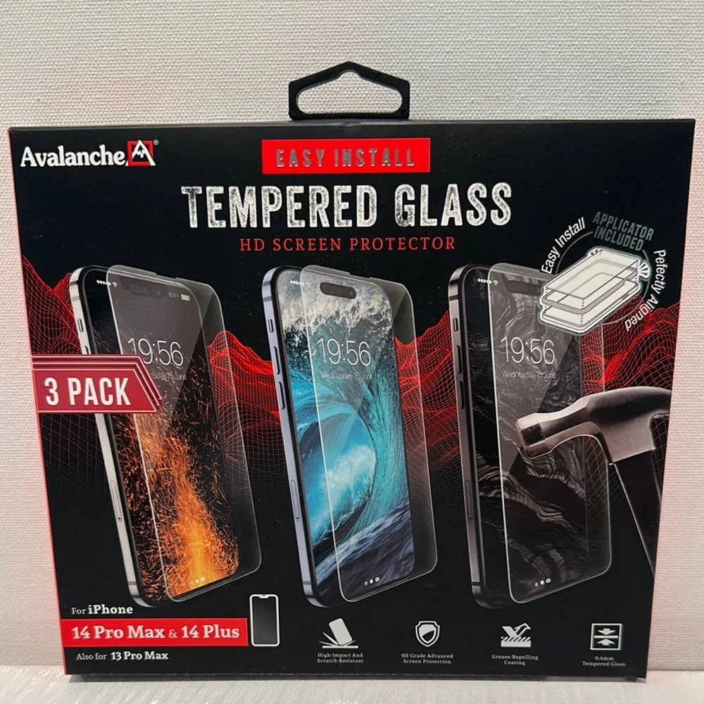 Avalanche (3) Pack Tempered Glass HD Screen Protectors.